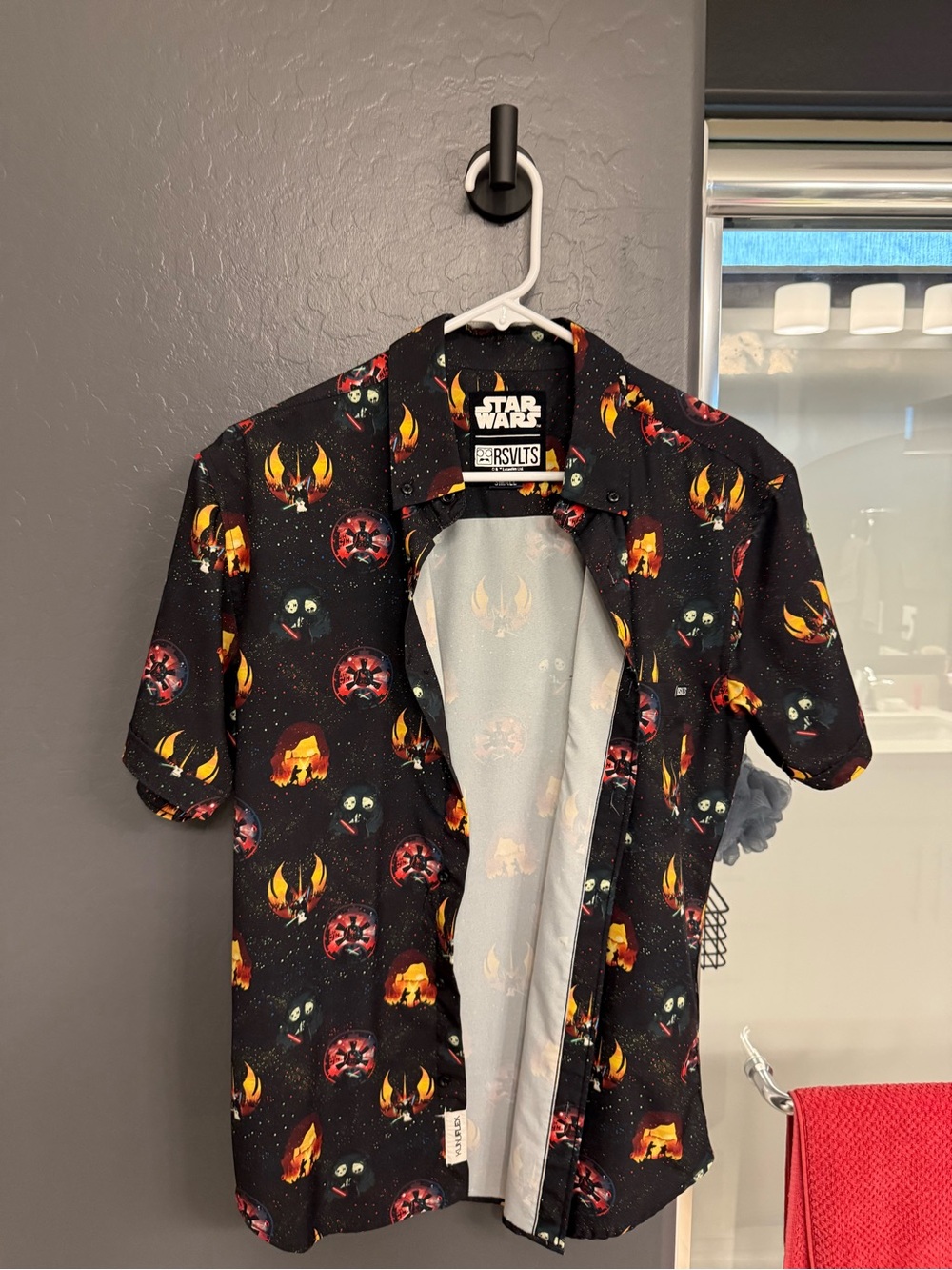 RSVLTS Star Wars Black Short-Sleeve Button-Down